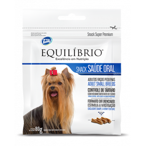 Petisco Equilíbrio Snack Saúde Oral Cães Raças Pequenas - 80g